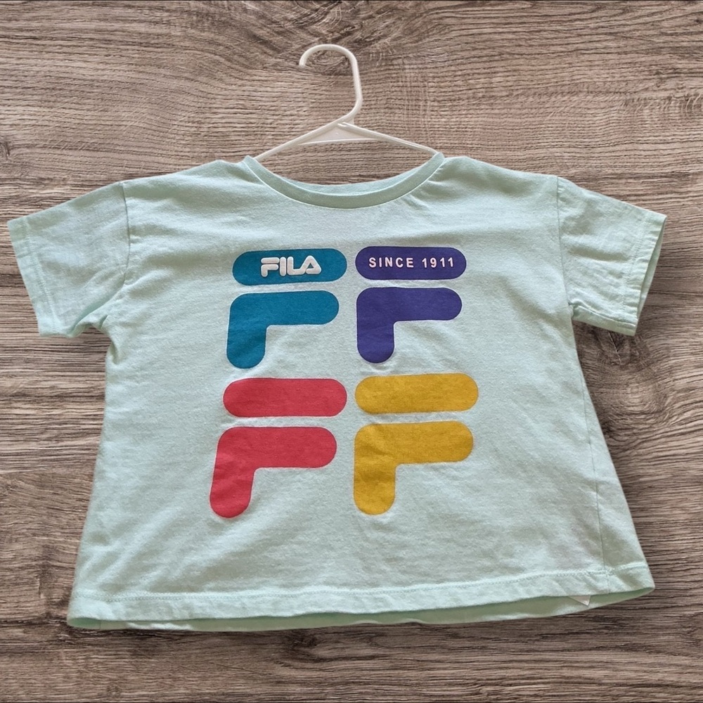 Fila Kids T-Shirt Multicolor Logo Graphic Tee Short Sleeve Unisex Size S(7/8)